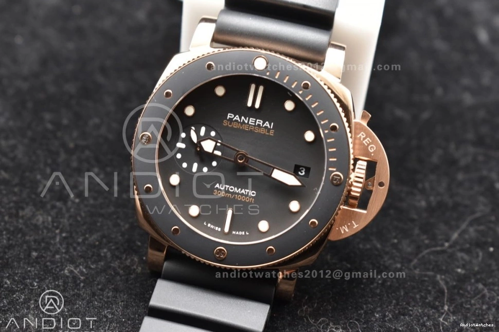 992 Black on Best Strap PAM2164 Rubber P VSF 42mm Black Submersible Edition WrinkleFree Dial 0213